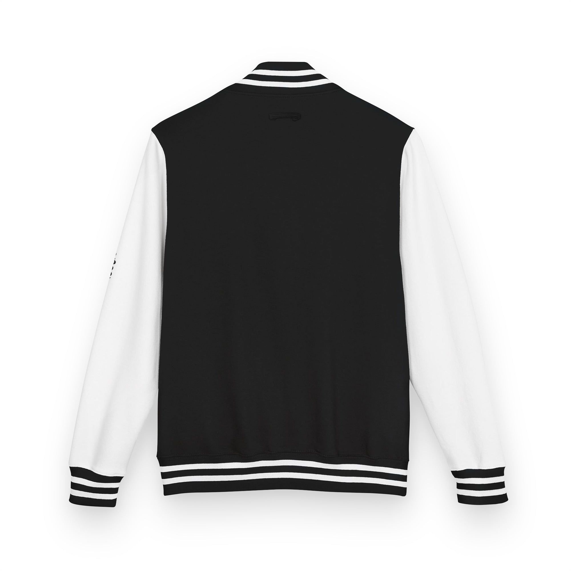 Letterman Jacke by The SolidBody in jet-black-arctic-white die Rückseite