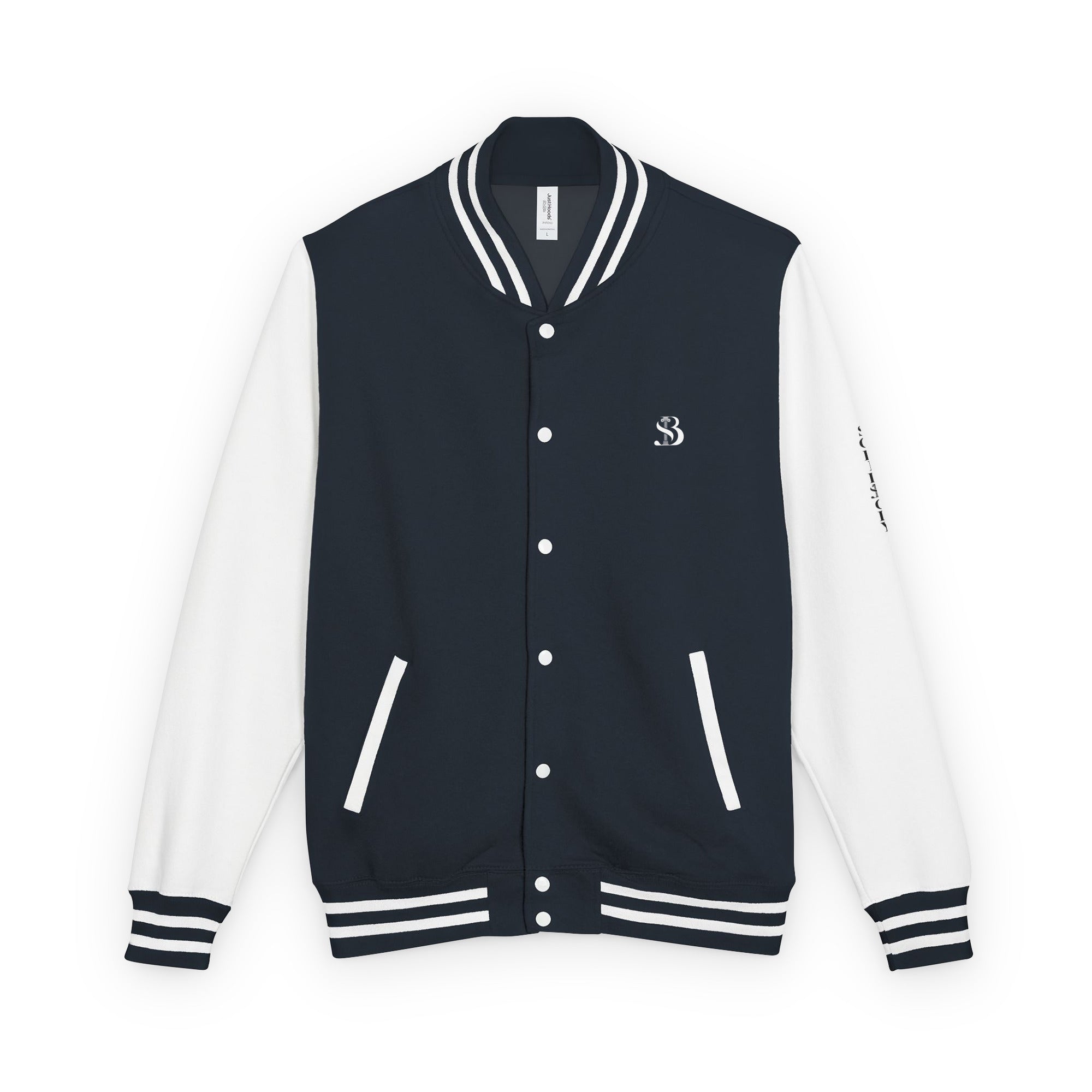 Letterman Jacke by The SolidBody in oxford-navy-arctic-white