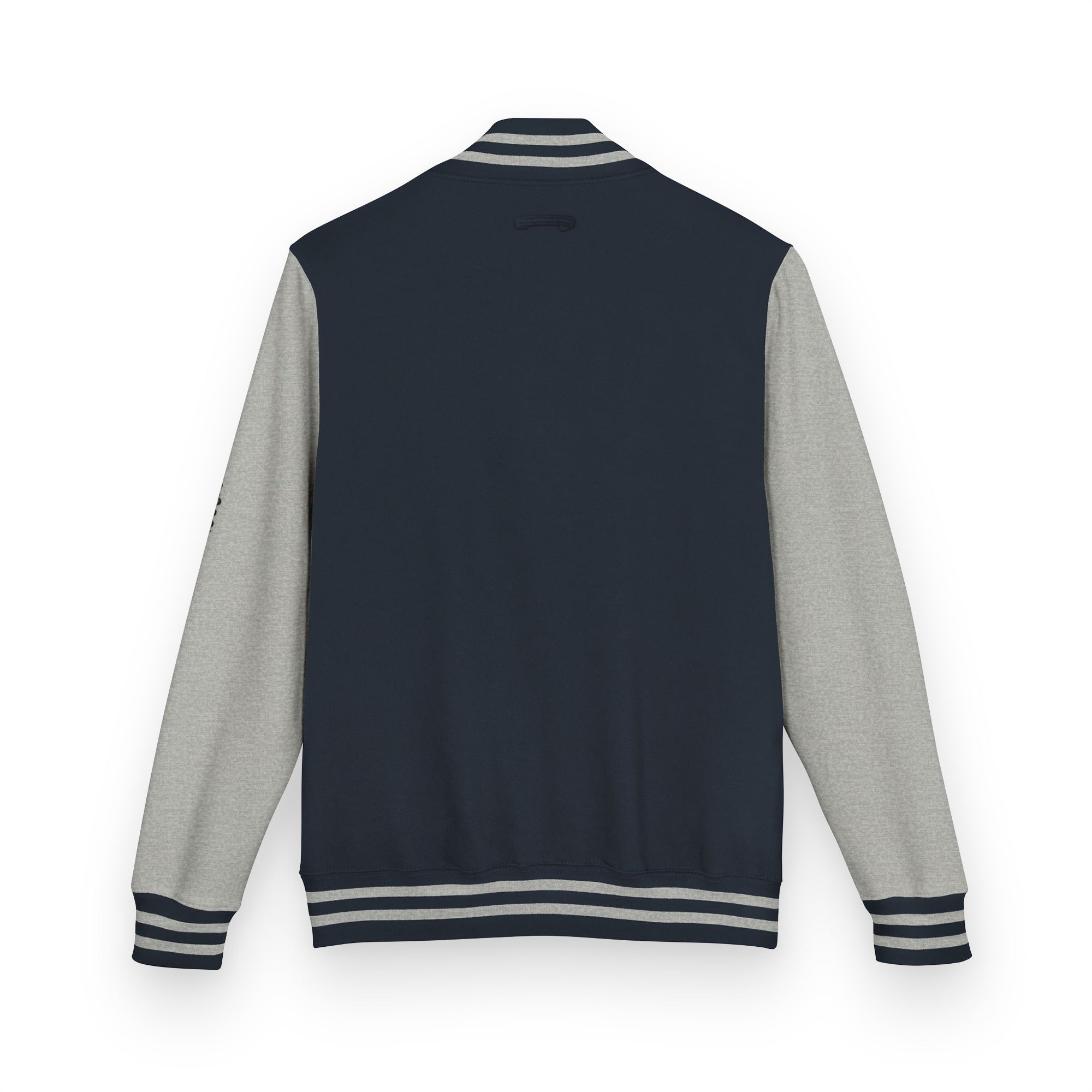 Letterman Jacke in oxford-navy-heather-grey -Back