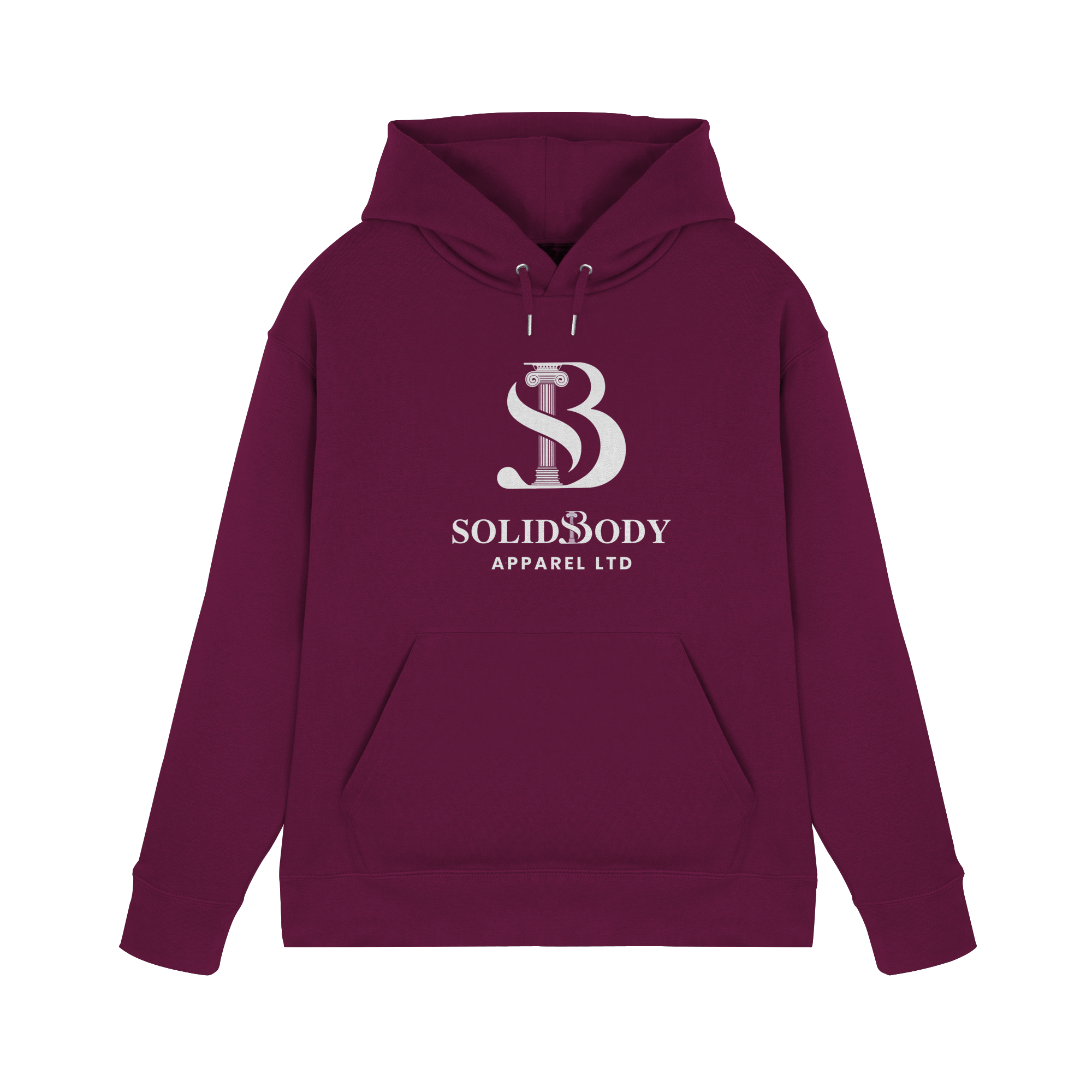 Hoodie in Burgundy mit Kapuze